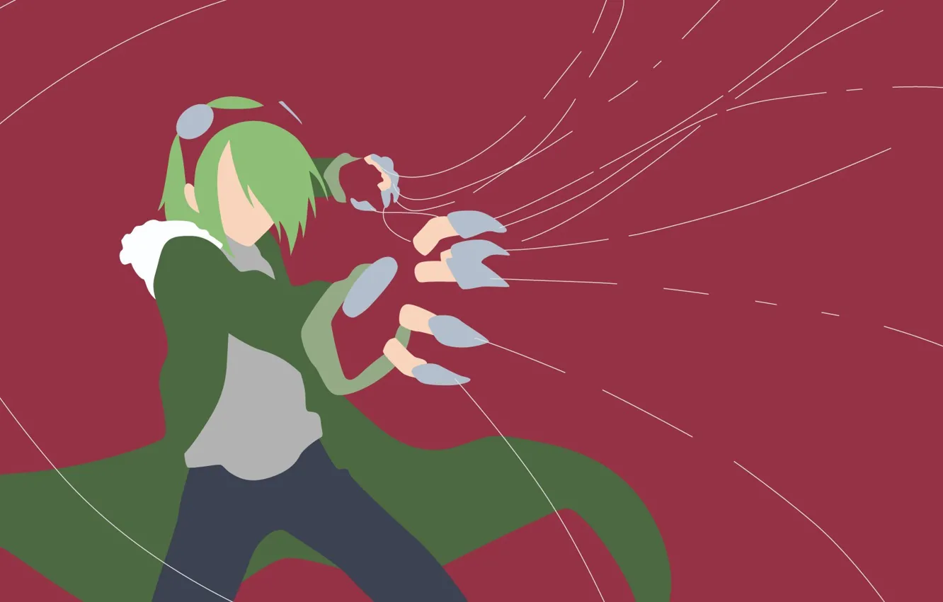 Фото обои red, game, fighter, minimalism, anime, man, assassin, hero