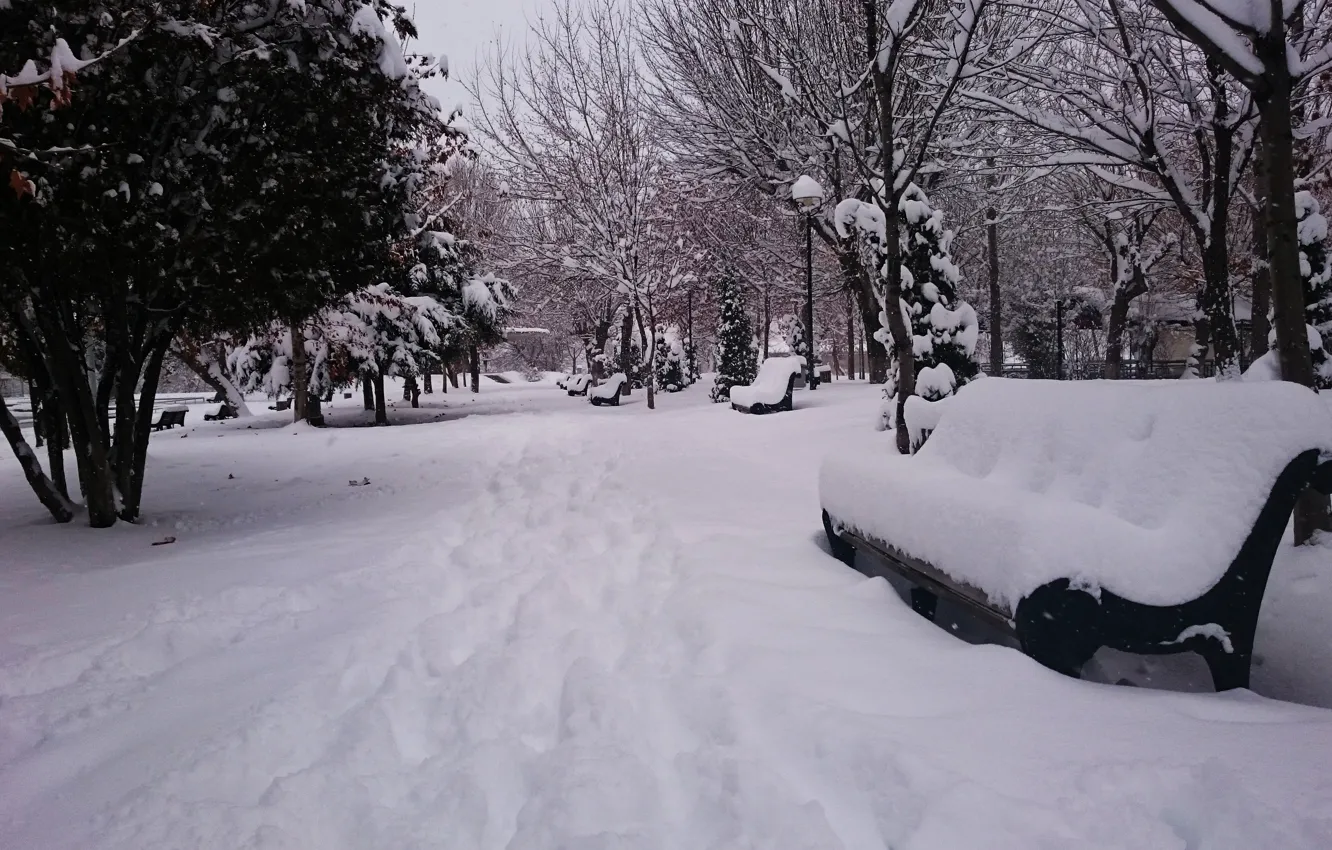 Фото обои lake, snow, KanArti, Erevan