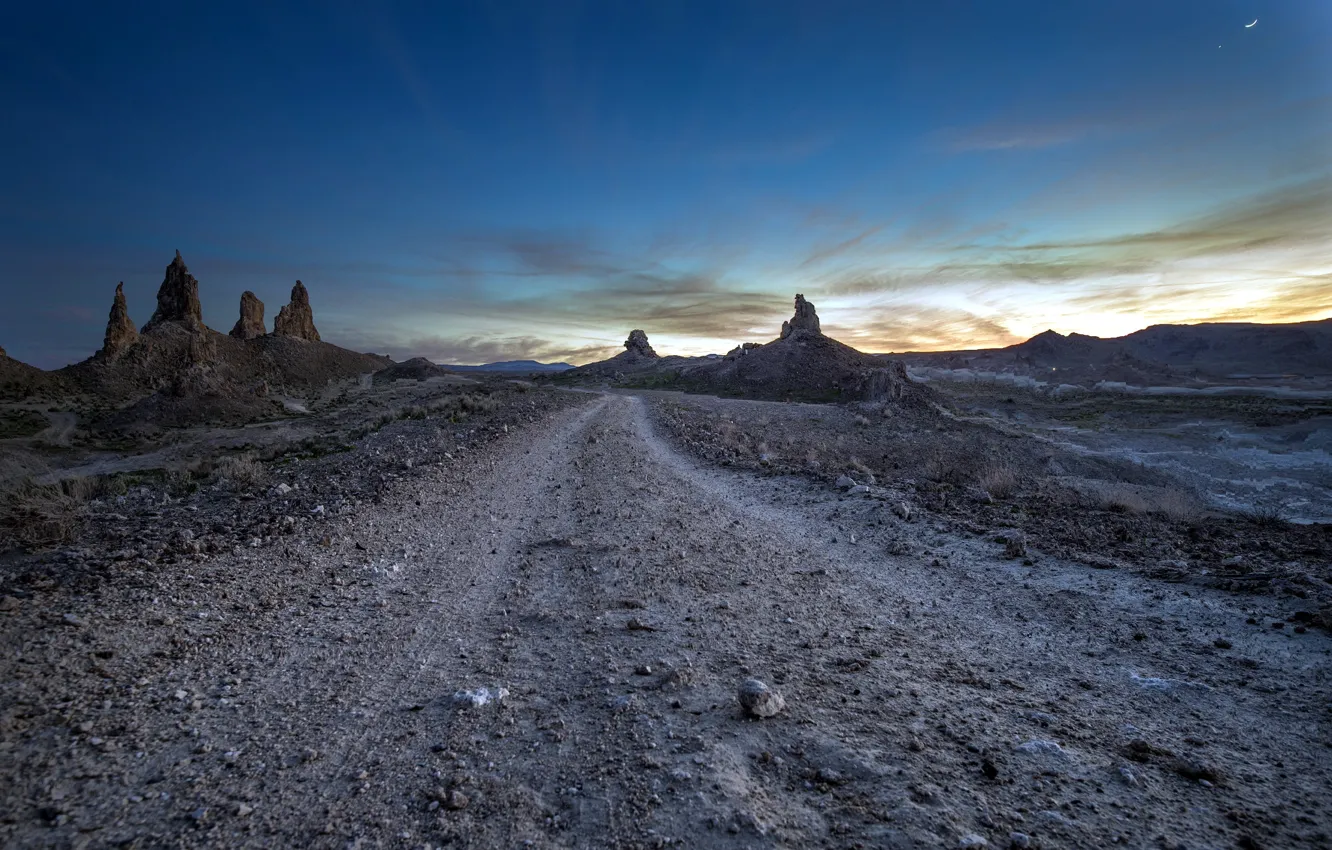 Фото обои пейзаж, Mojave Desert, Trona Pinnacles