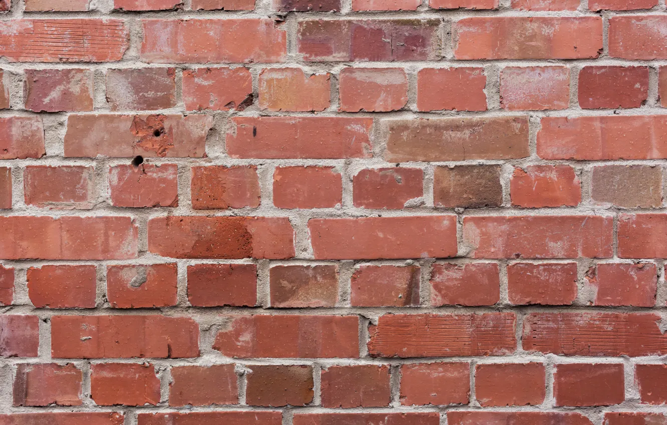 Фото обои red, wall, bricks, cement