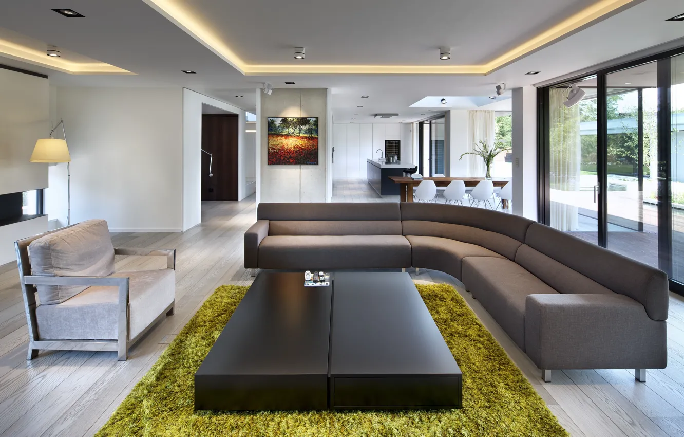 Фото обои villa, luxury, kitchen, living space