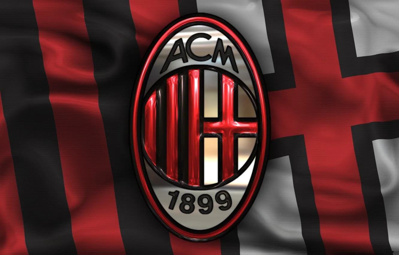 Фото обои wallpaper, sport, logo, football, AC Milan