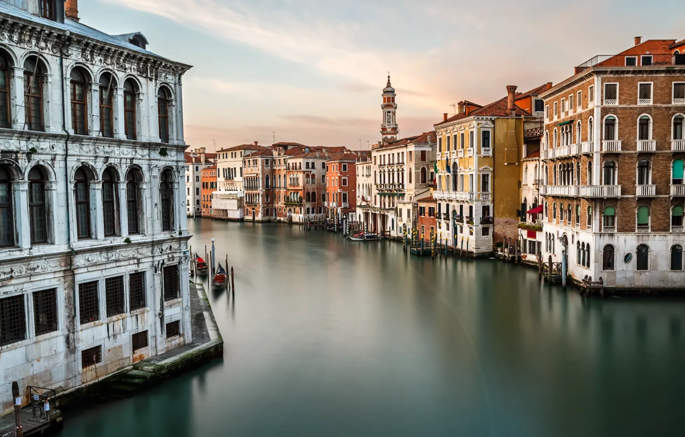 Фото обои Италия, Венеция, канал, Italy, Venice, cityscape, Panorama, channel