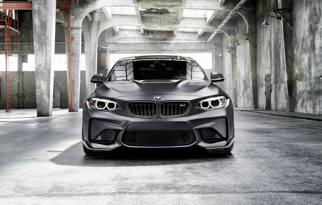 Фото обои BMW, вид спереди, 2018, F87, M2, M2 M Performance Parts Concept
