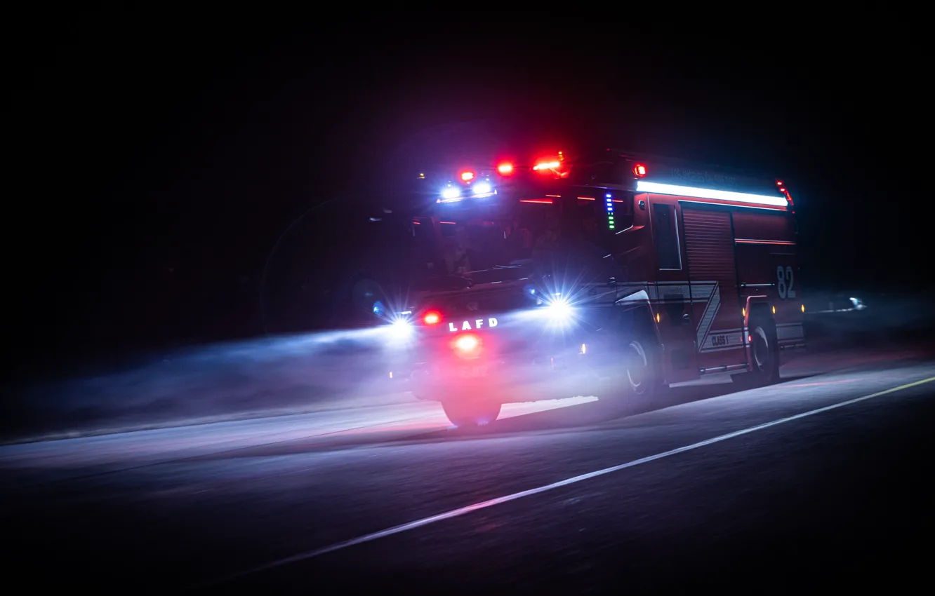 Фото обои LAFD, rosenbauer rtx, fire truck