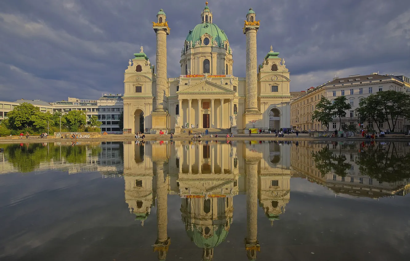 Фото обои Австрия, Вена, Карлскирхе