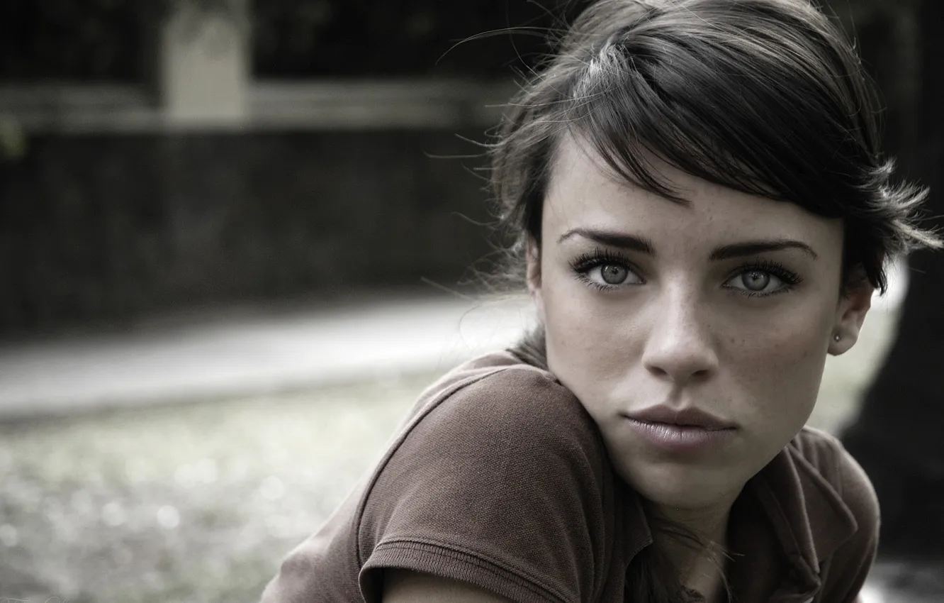 Фото обои взгляд, Beautiful, Eyes, Hair, The look