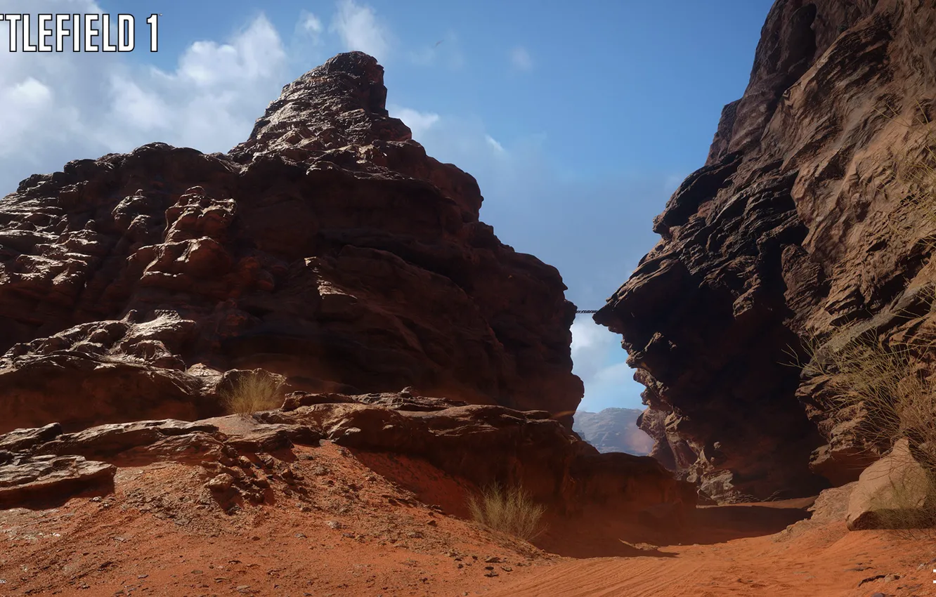Фото обои камни, скалы, пустыня, Battlefield 1, Sinai Desert