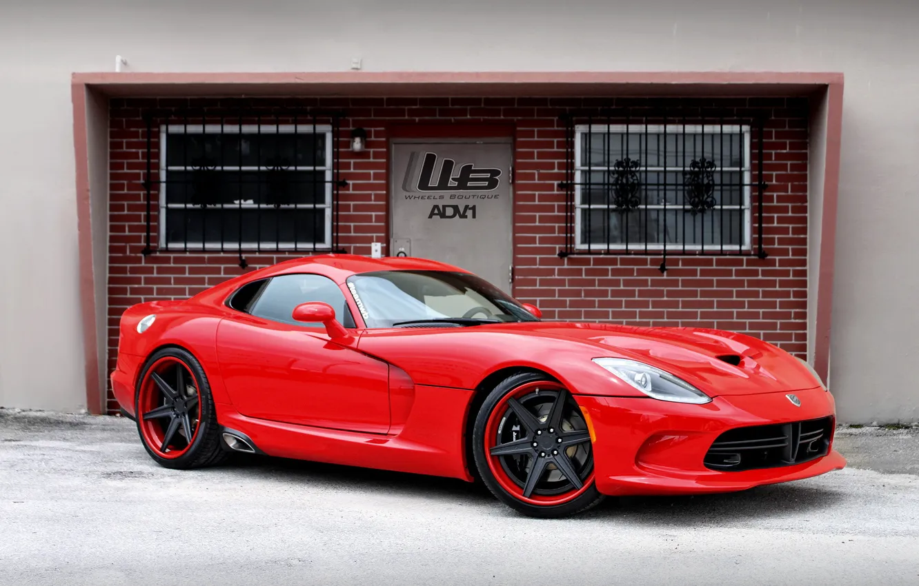 Фото обои Dodge, red, Viper