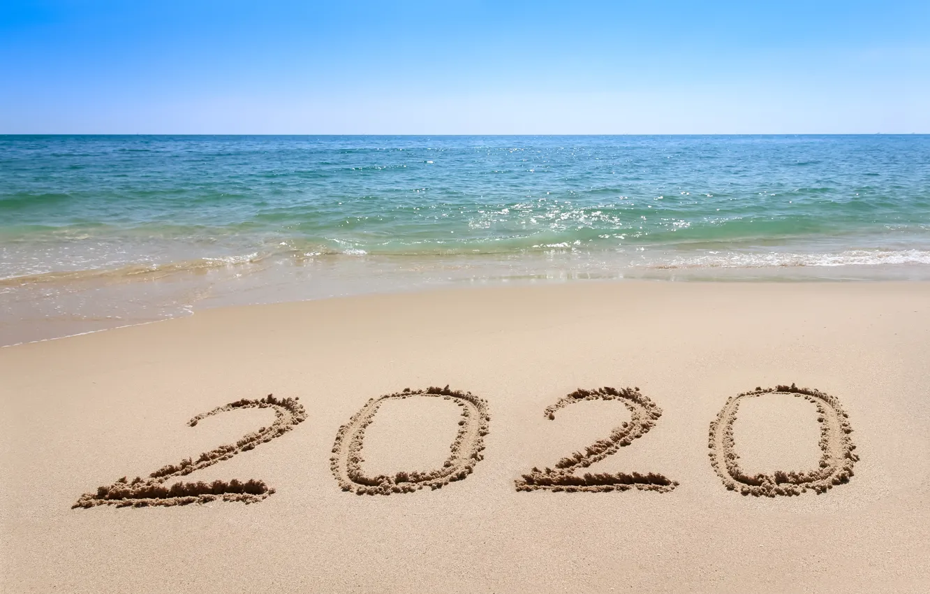 Фото обои песок, море, пляж, новый год, beach, sea, sand, New Year