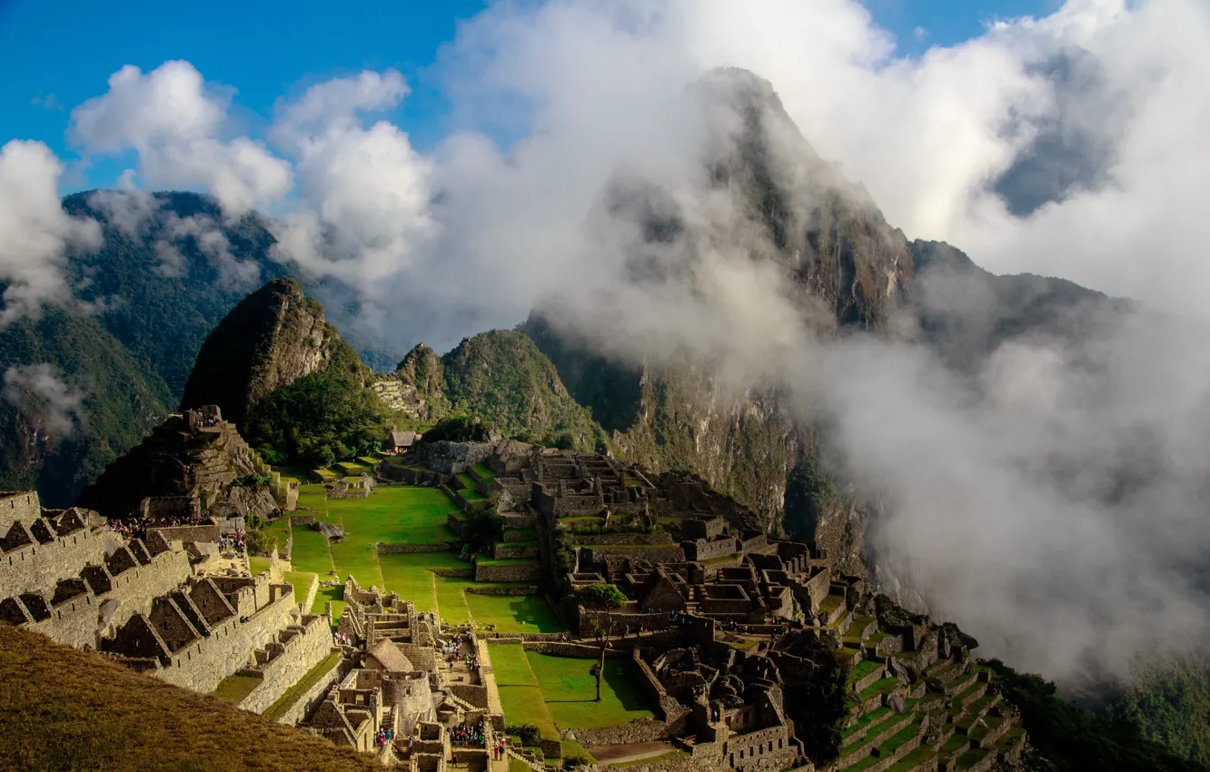 Фото обои горы, Мачу-Пикчу, анды, перу, инки