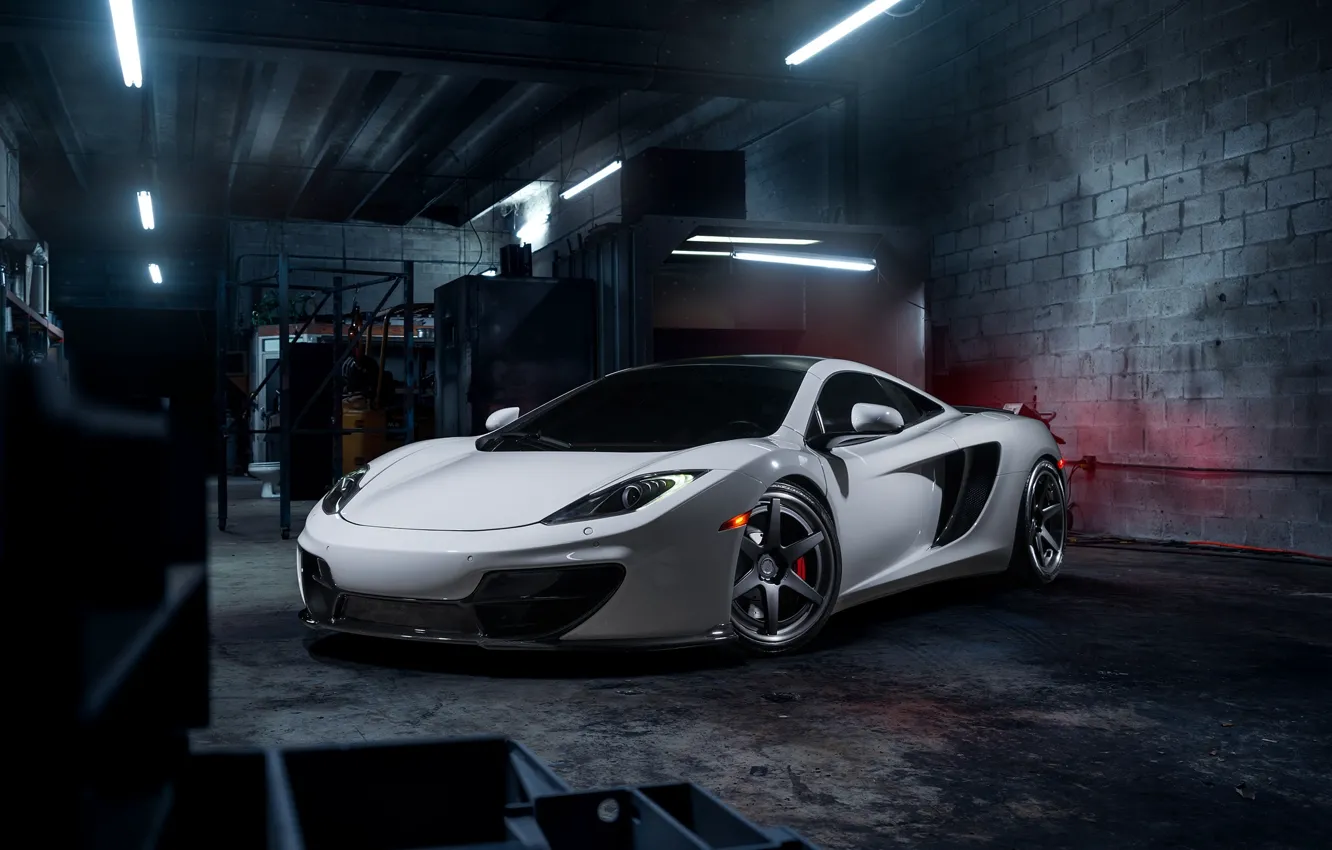 Фото обои McLaren, Front, MP4-12C, Tuning, Supercars, Wheels, ADV.1, ADV6 TS