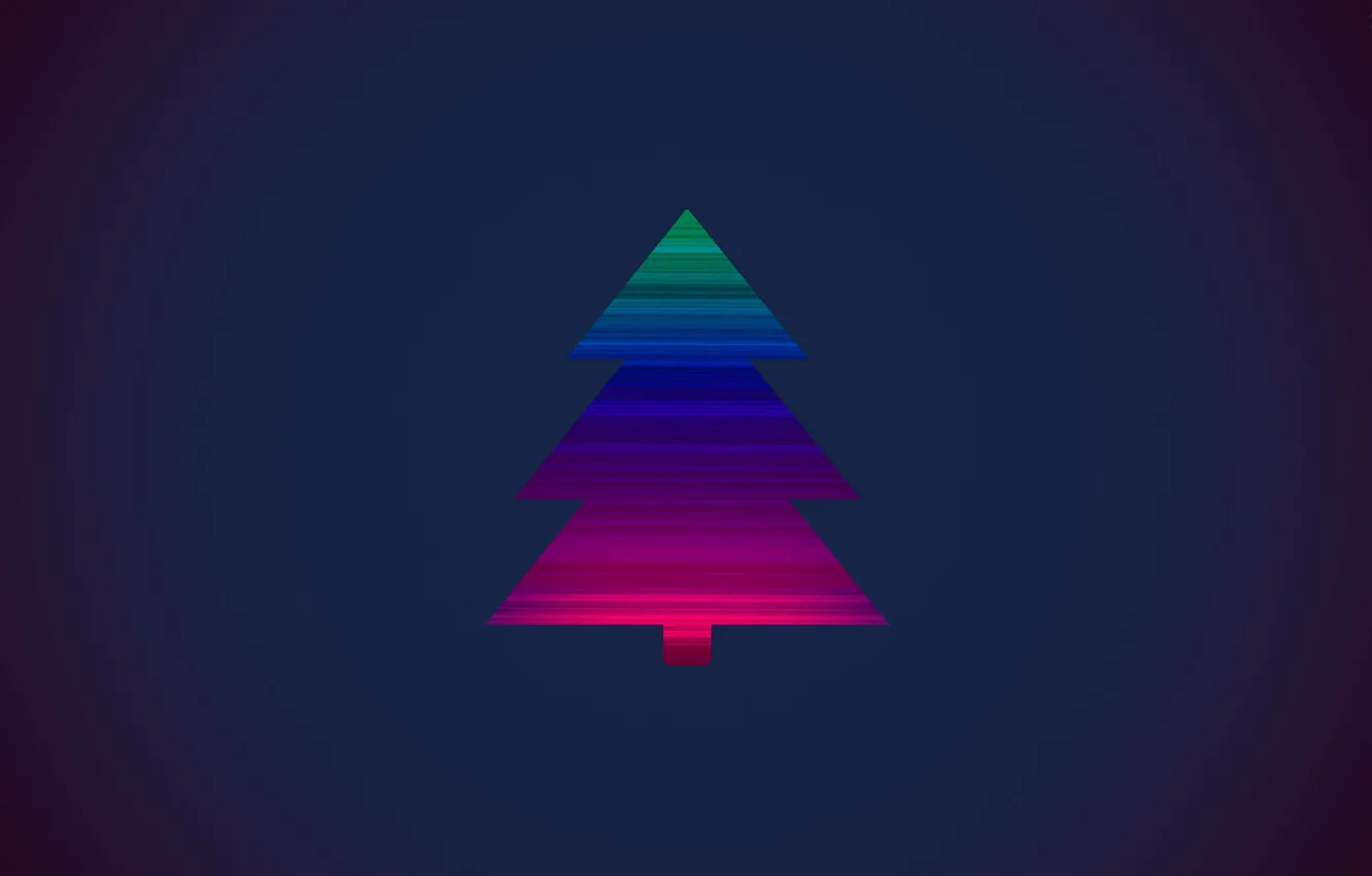 Фото обои елка, новый год, рождество, спектр, минимализм, new year