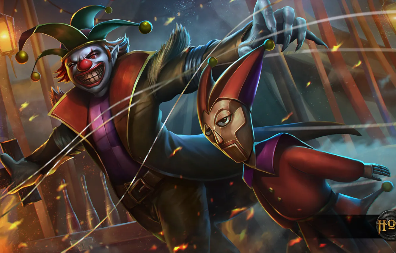 Фото обои клоун, hon, Heroes of Newerth, Puppet Master, Freakshow, evil clown