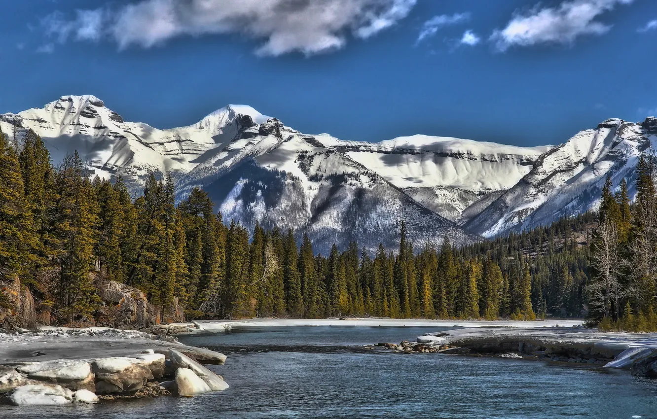 Фото обои пейзаж, горы, озеро, Alberta, Canada, Banff