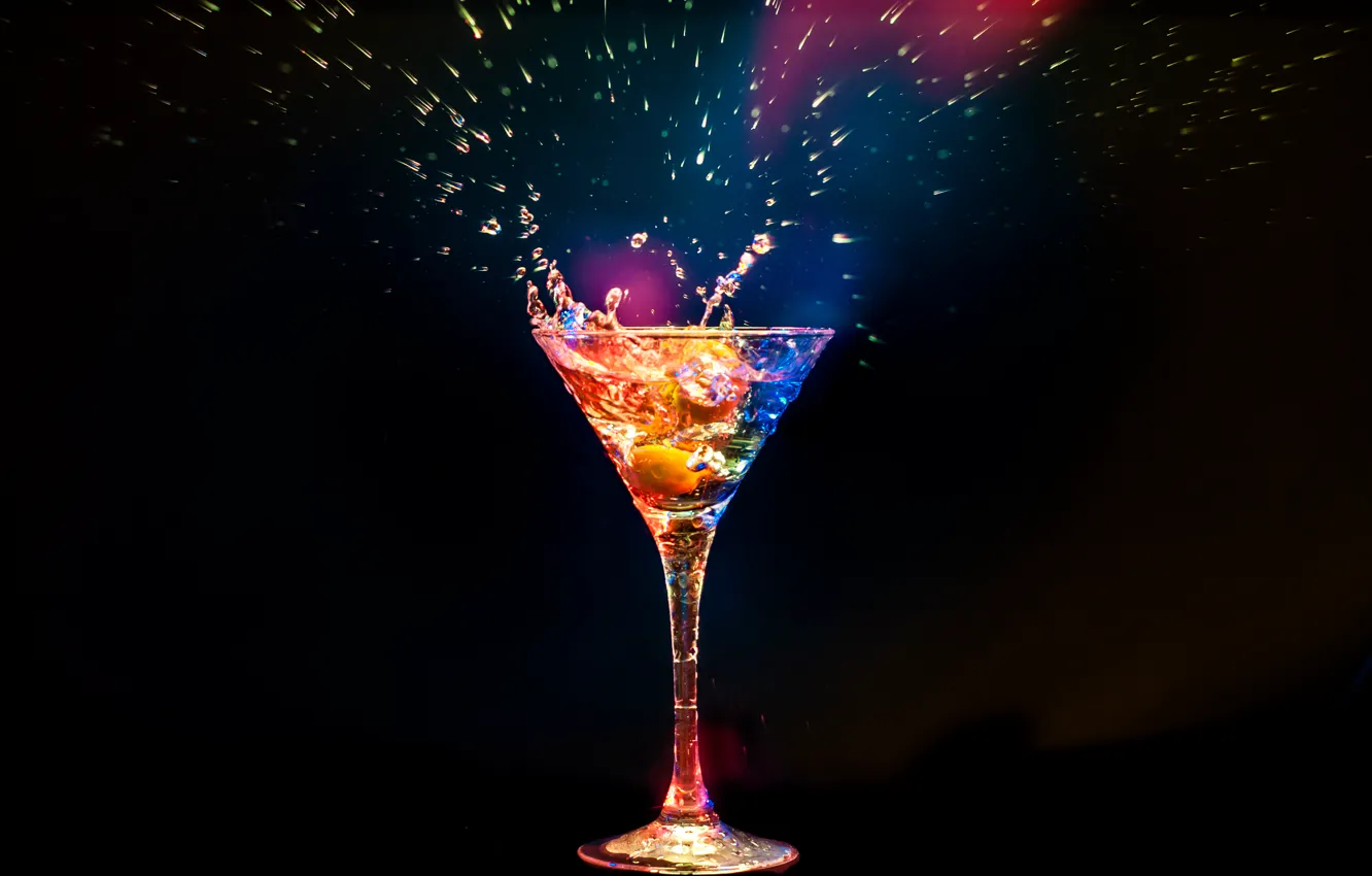 Фото обои брызги, фон, бокал, коктейль, cocktail