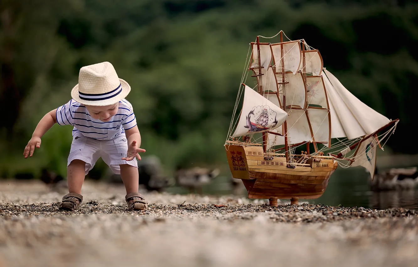 Фото обои модель, игра, корабль, мальчик, ребёнок
