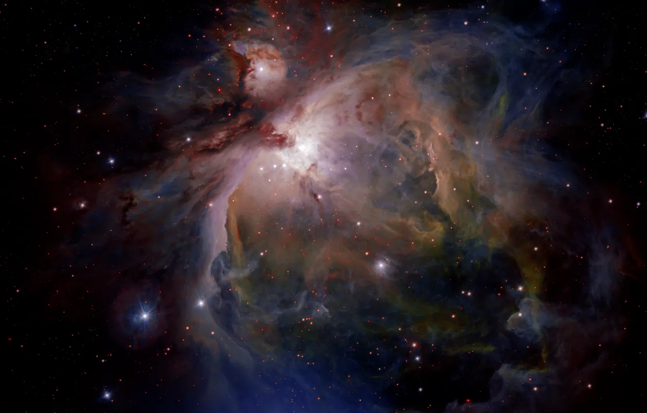 Фото обои Nebula, Messier 42, Orion, M 42, NGC 1976, VLT Survey Telescope, VLT, Constellation of Orion