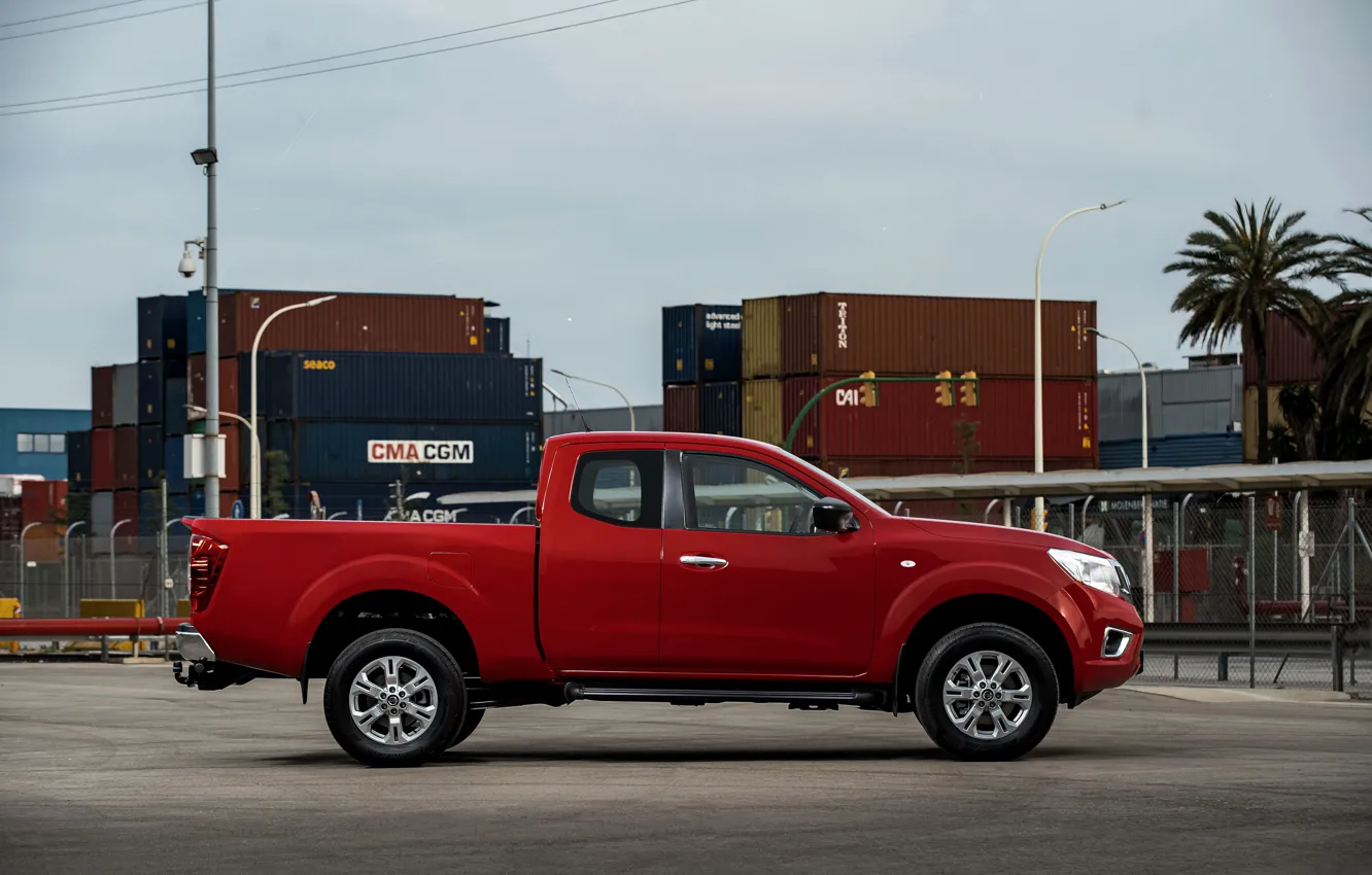 Фото обои Nissan, пикап, контейнеры, Navara, 2019, King Cab