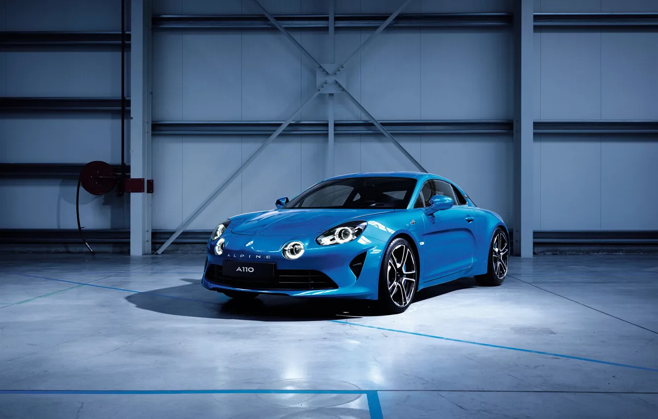 Фото обои свет, синий, гараж, Renault, автомобиль, Alpine, Edition, Premiere