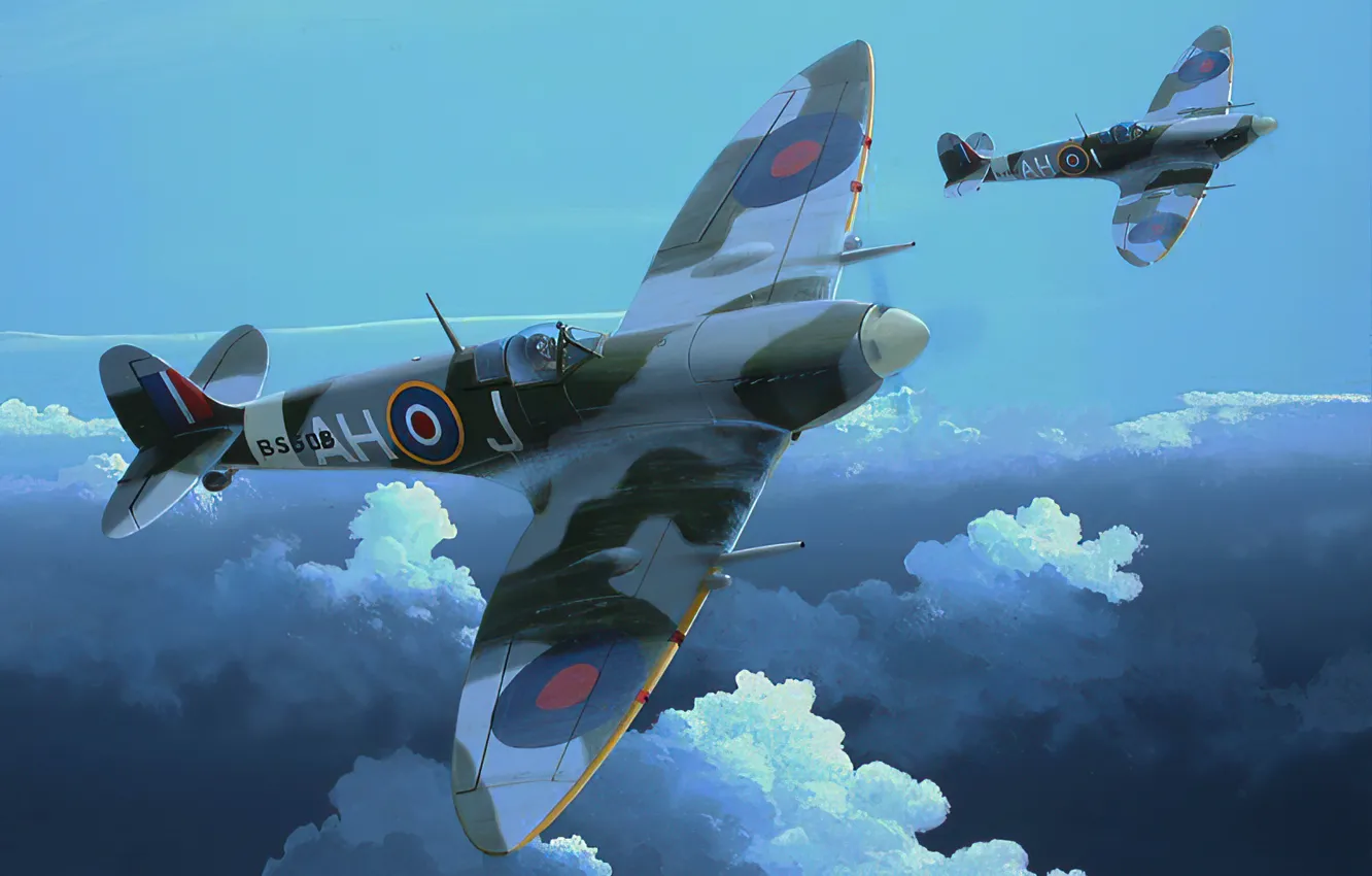 Фото обои airplane, Spitfire, aviation, ww2