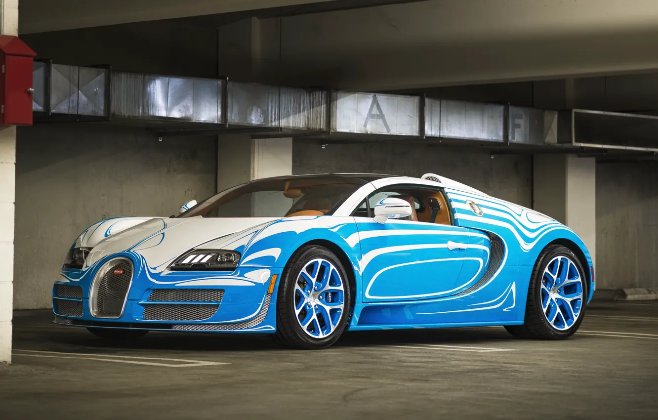 Фото обои Bugatti, veyron, grand sport, vitesse
