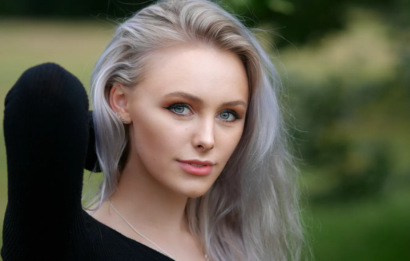 Фото обои Девушка, Взгляд, Модель, Лицо, Girl, Глаза, Model, Eyes