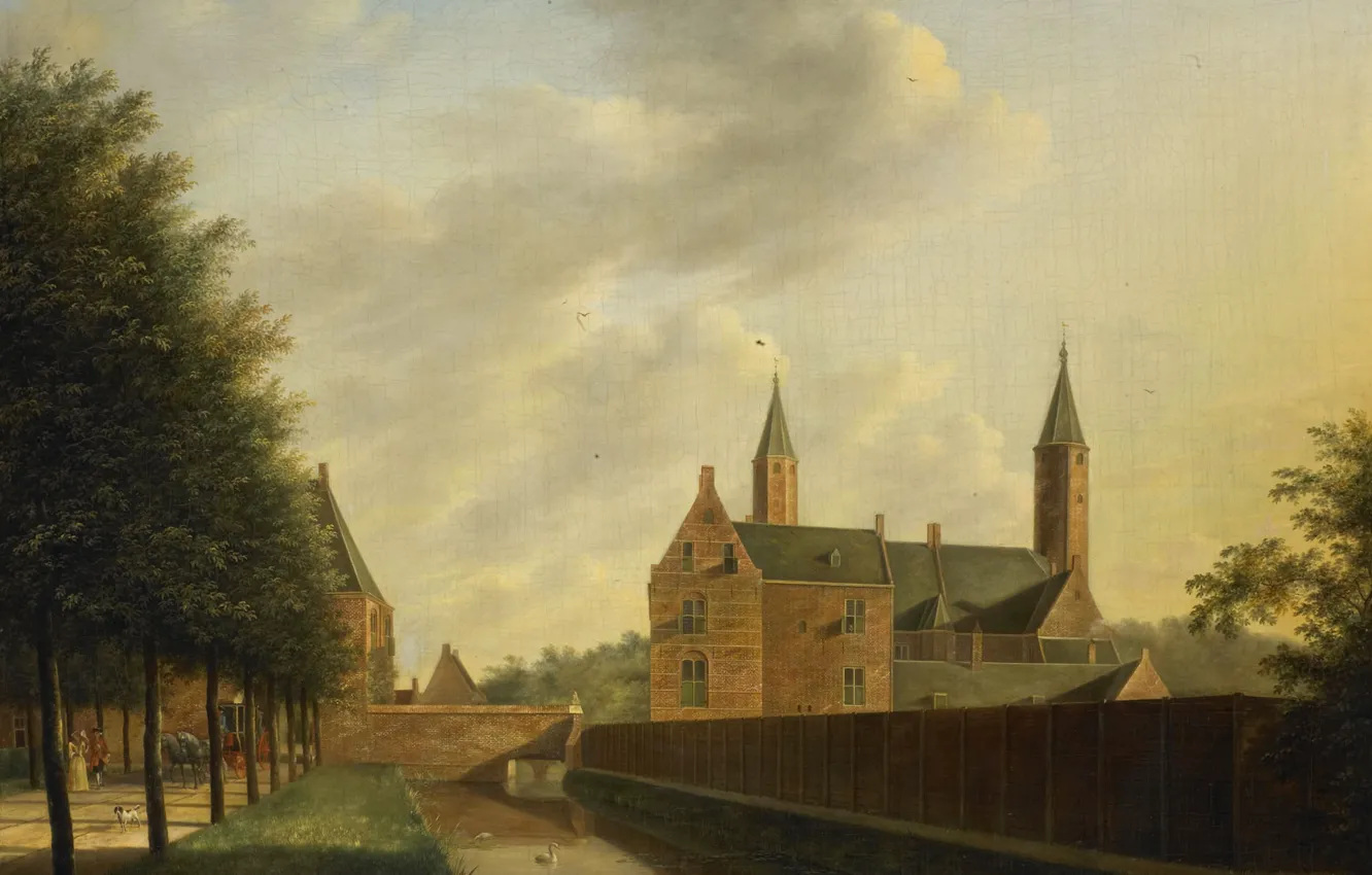 Фото обои картина, городской пейзаж, Дом в Хеемстеде, Johannes Janson