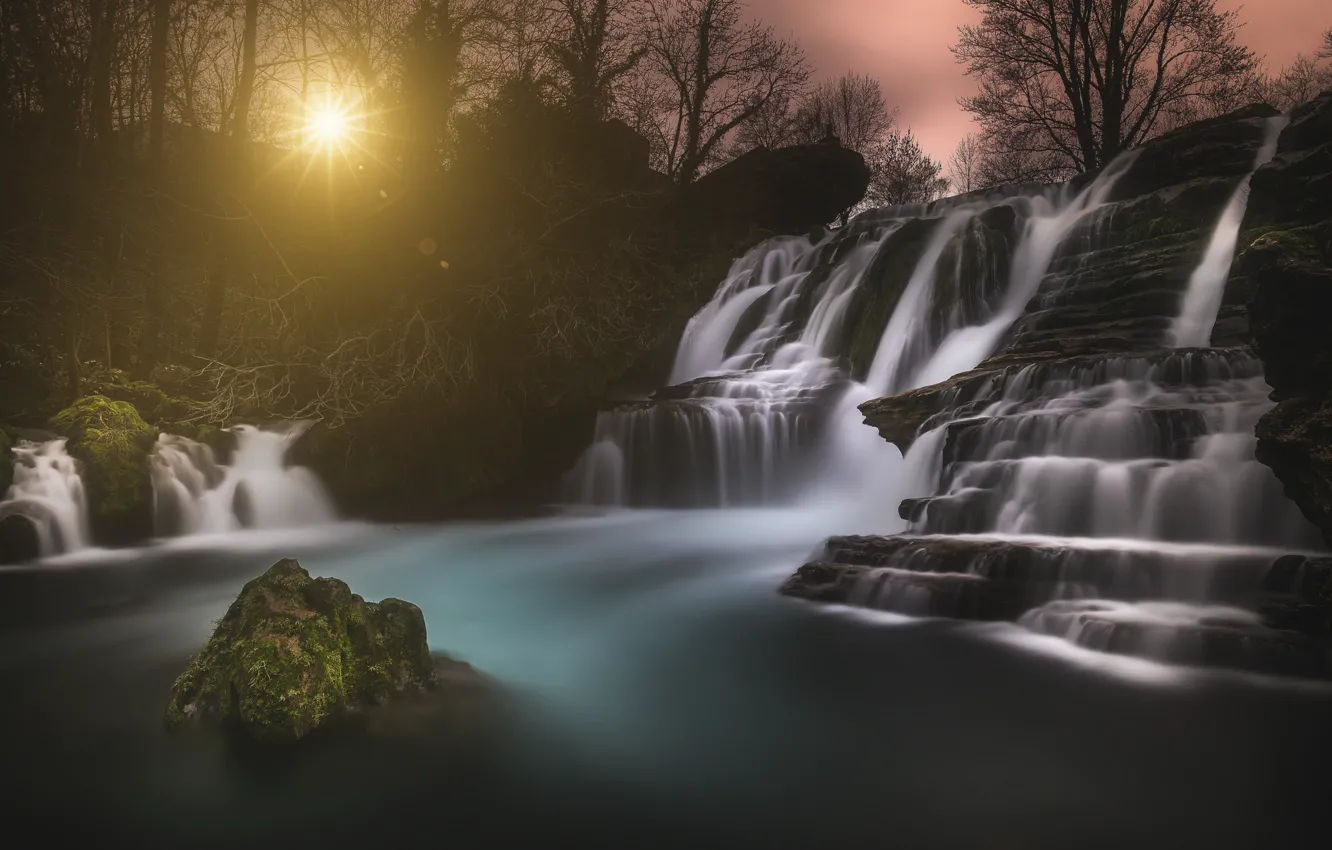 Фото обои пейзаж, природа, камни, водопад, обои от lolita777