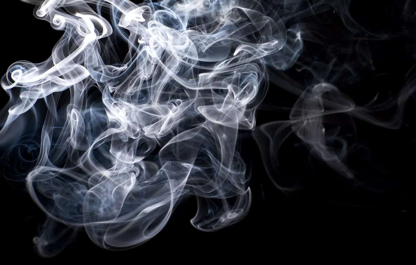 Фото обои Blue, Black, White, Smoke, Gray, Texture, Backgraund