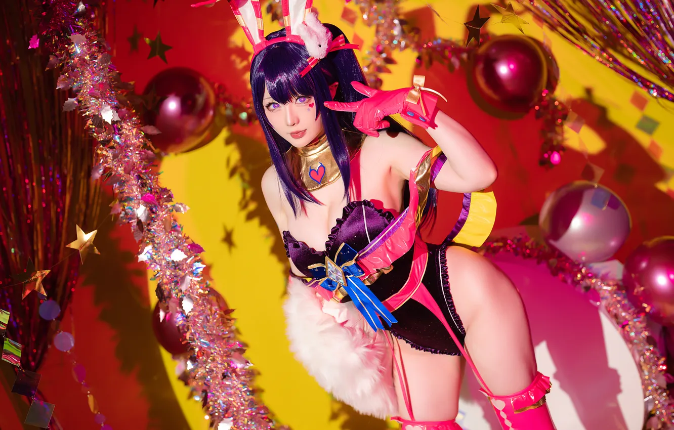 Фото обои Asian, anime, model, women, cosplay, anime girls, balloon, Hoshilily