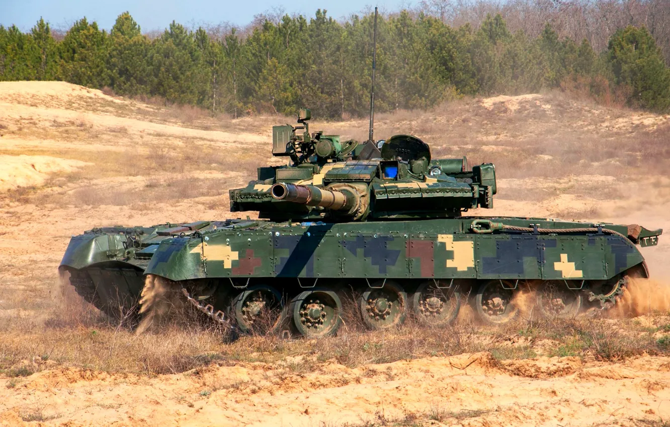 Фото обои танк, учения, Т-80 БВ