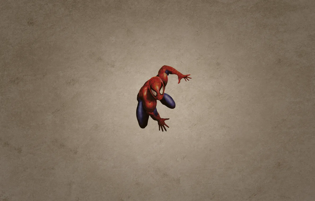 Фото обои минимализм, человек паук, spider man, темноватый фон