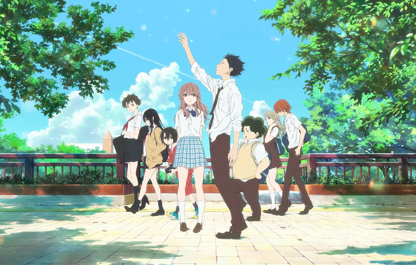 Фото обои Аниме, 2016, Koe no Katachi, A Silent Voice, Форма Голоса