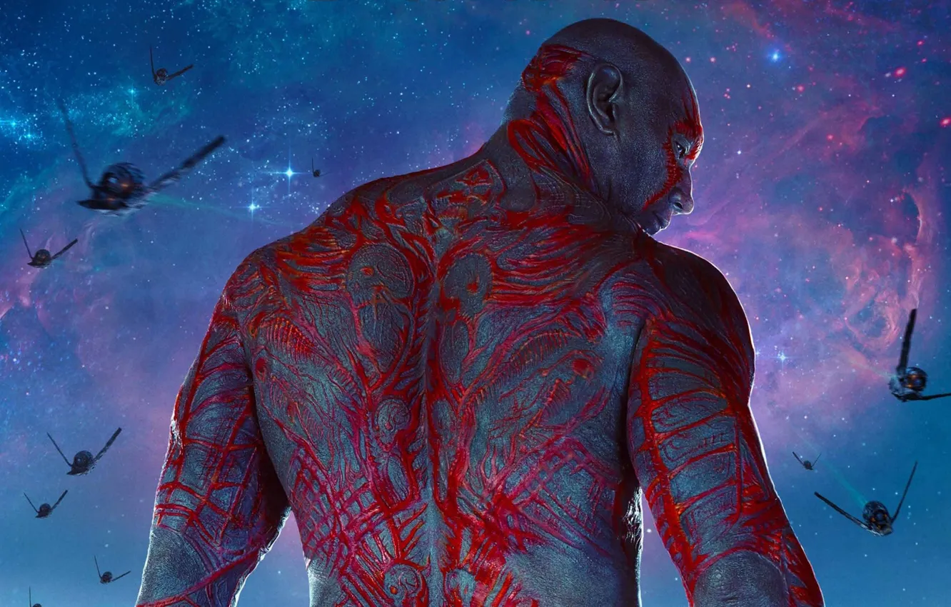 Фото обои Destroyer, Стражи Галактики, Guardians of the Galaxy, Dave Bautista, Drax, Marvel Studios