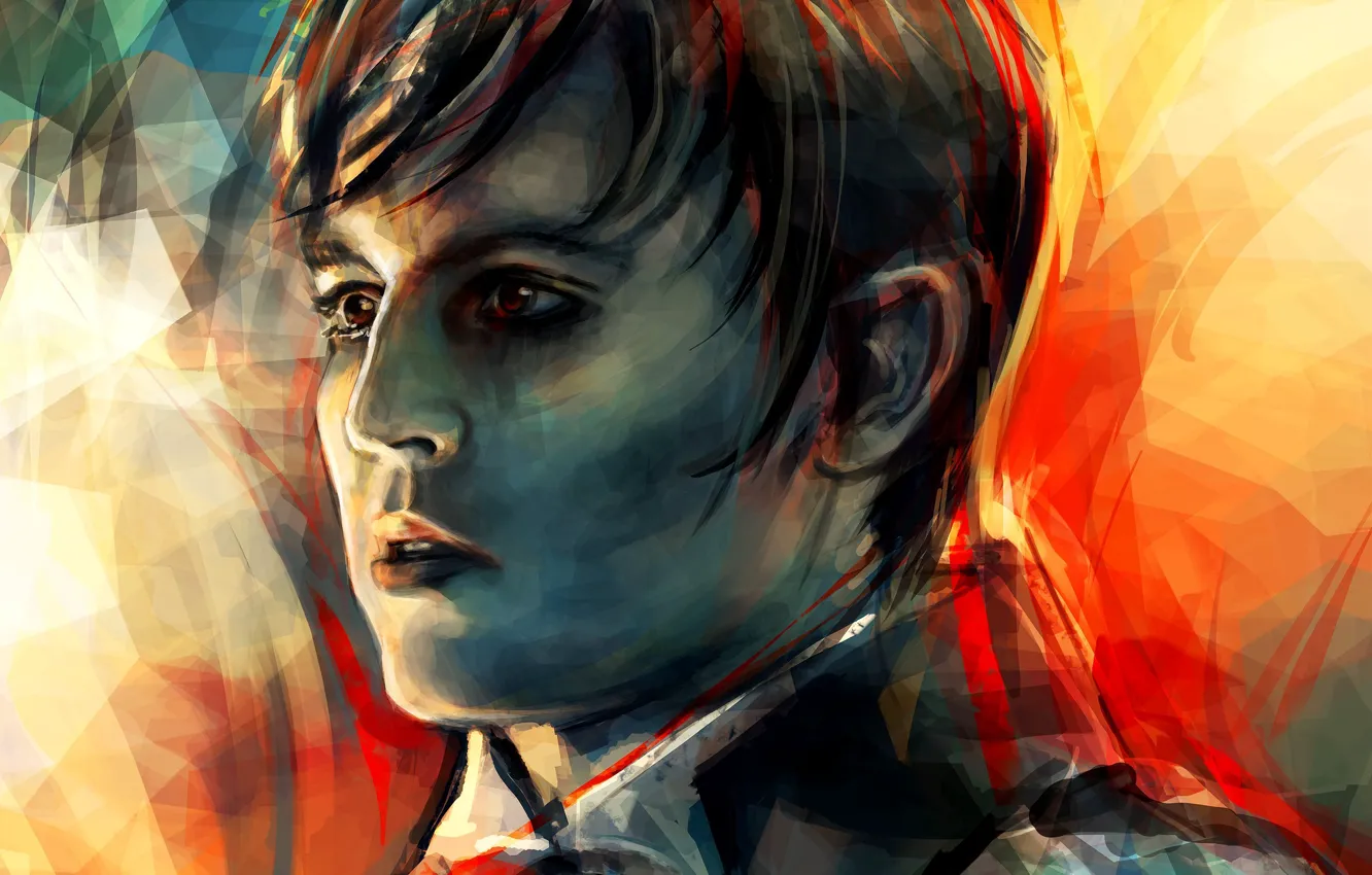 Фото обои Johnny Depp, арт, Dark Shadows, Мрачные тени, alicexz, Barnabas Collins