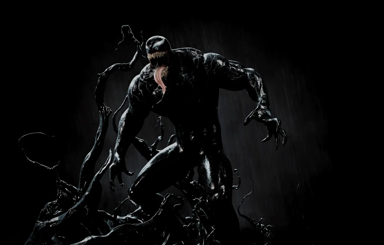 Фото обои поза, тело, стойка, Веном, Venom, симбиот
