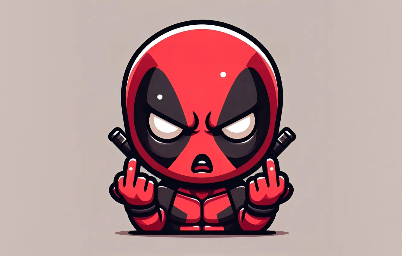 Фото обои art, deadpool, angry