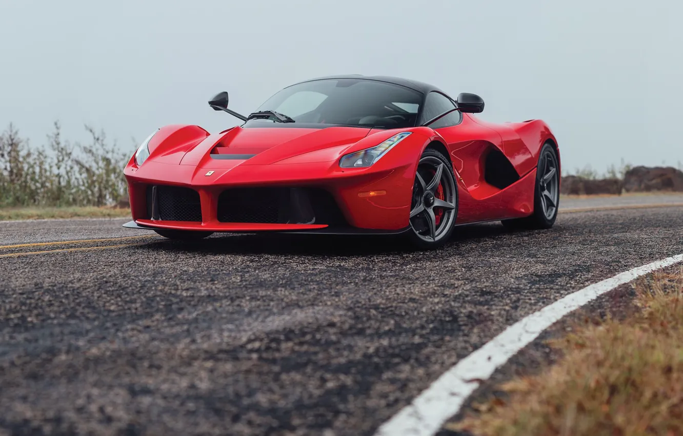 Фото обои Road, LaFerrari, White line