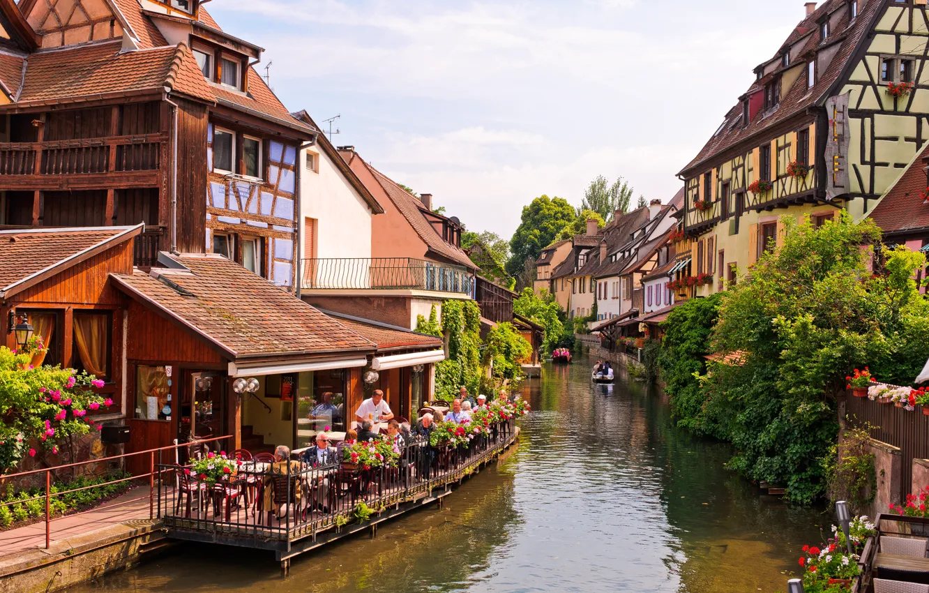 Фото обои Франция, France, Эльзас, Alsace, Колмар, Colmar