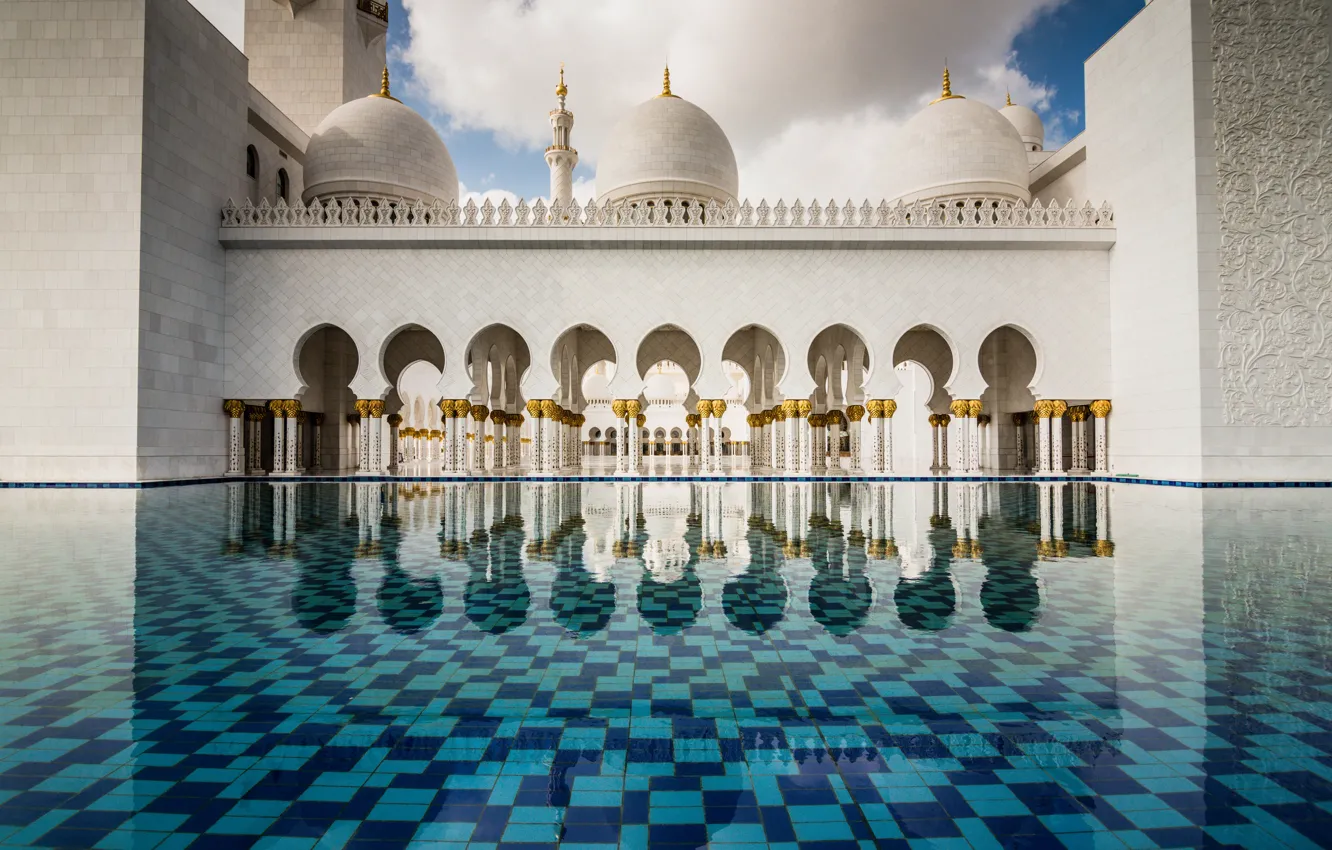 Фото обои мечеть, ОАЭ, Абу-Даби
