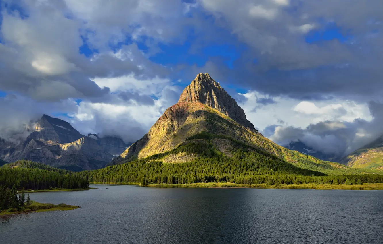 Фото обои пейзаж, природа, glacier national park