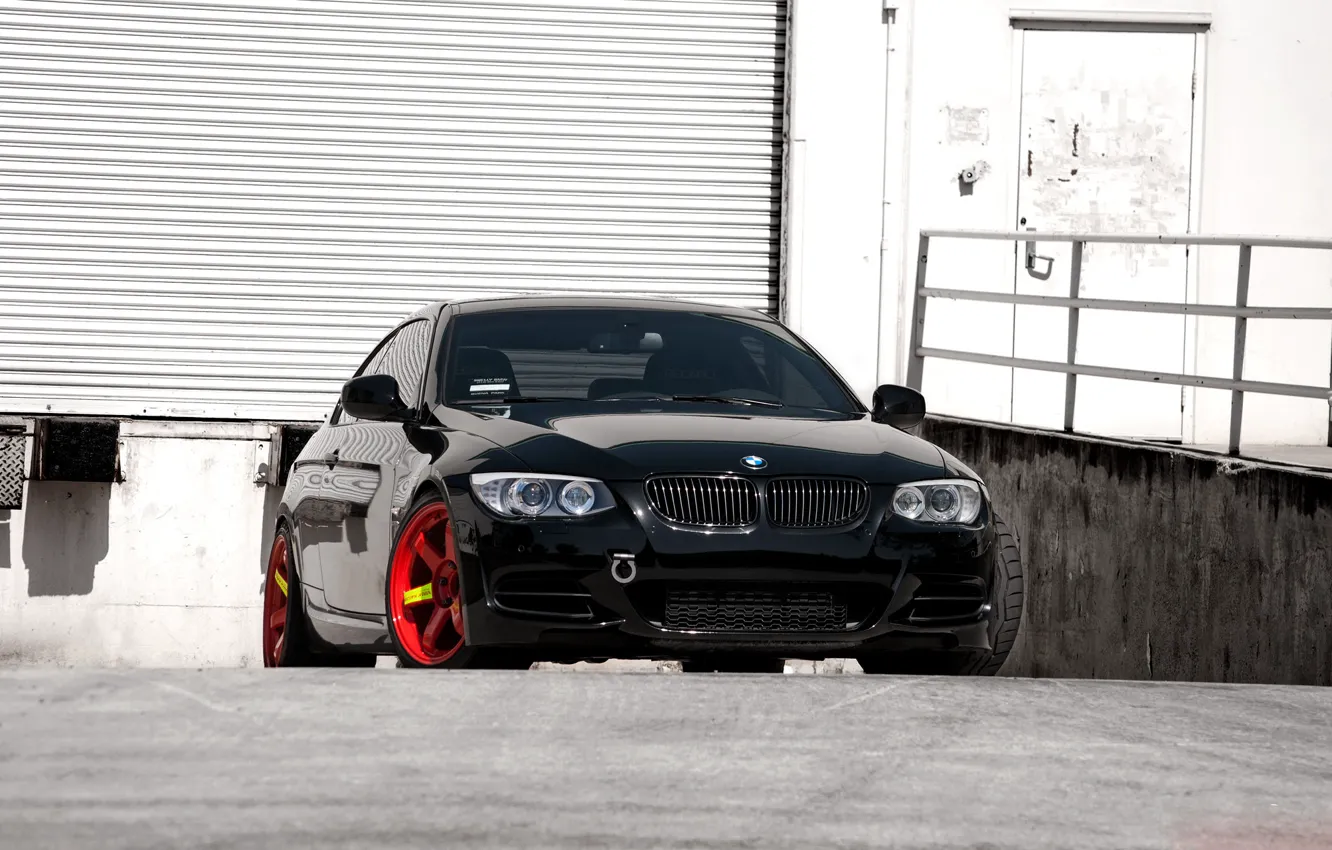Фото обои BMW, Red, Black, 335i, E92