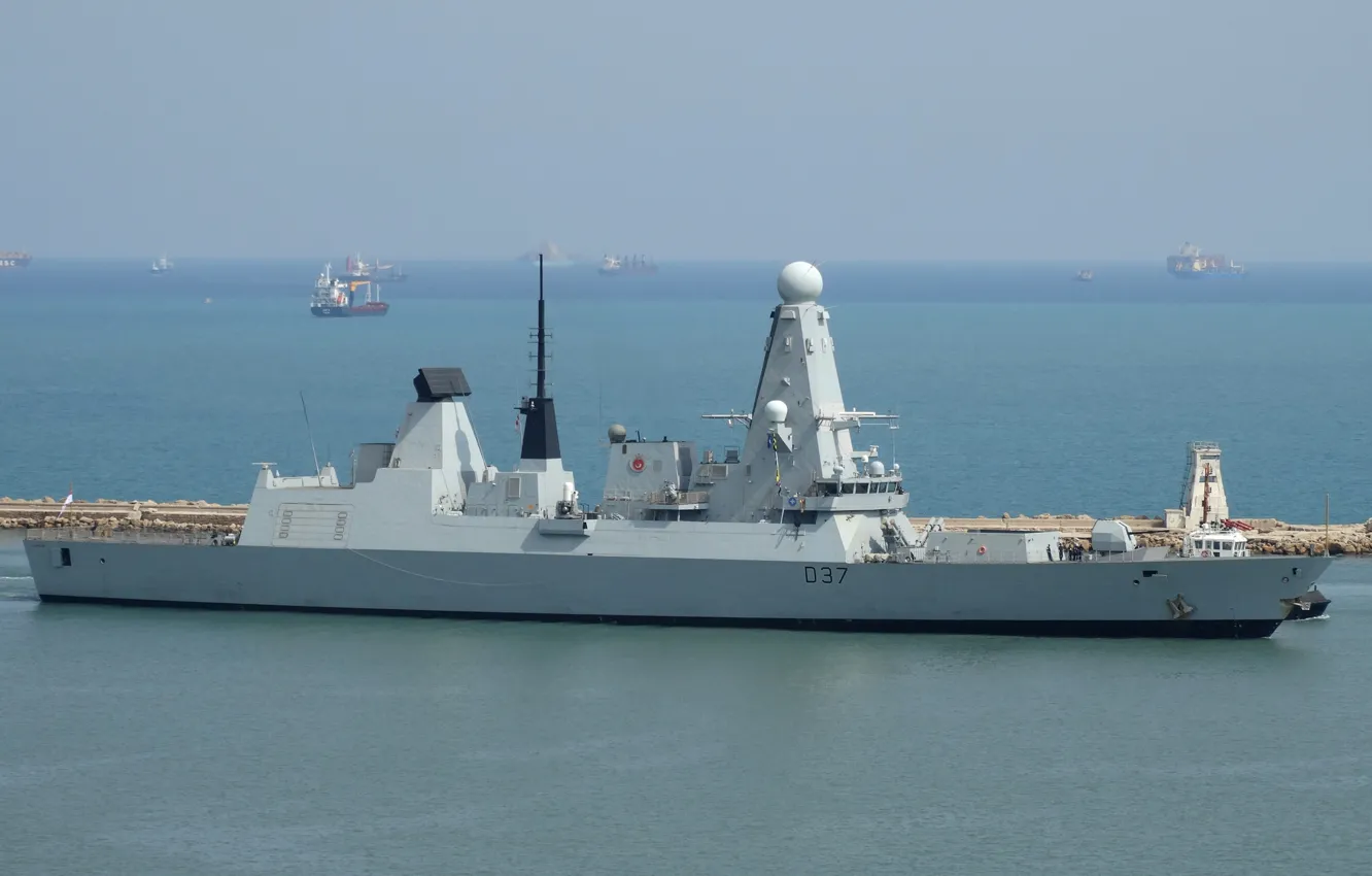 Фото обои эсминец, визит, hms duncan, хайфа