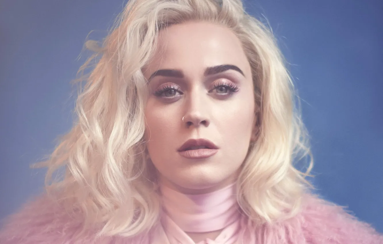Фото обои взгляд, лицо, портрет, пирсинг, блондинка, Katy Perry, певица, знаменитость