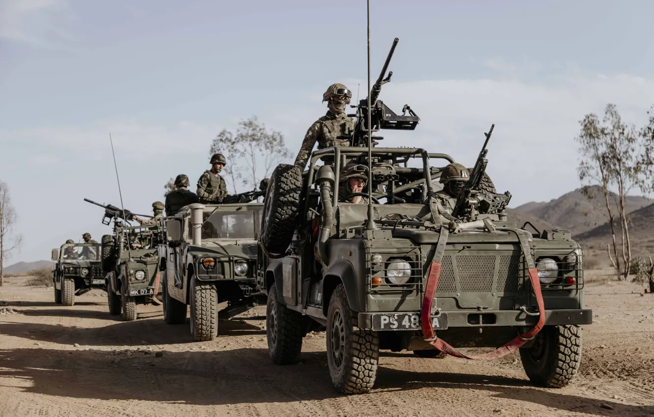 Фото обои Солдаты, Марокко, Morocco, Марракеш, British Army, Британская армия, Боевая техника, Marrakech