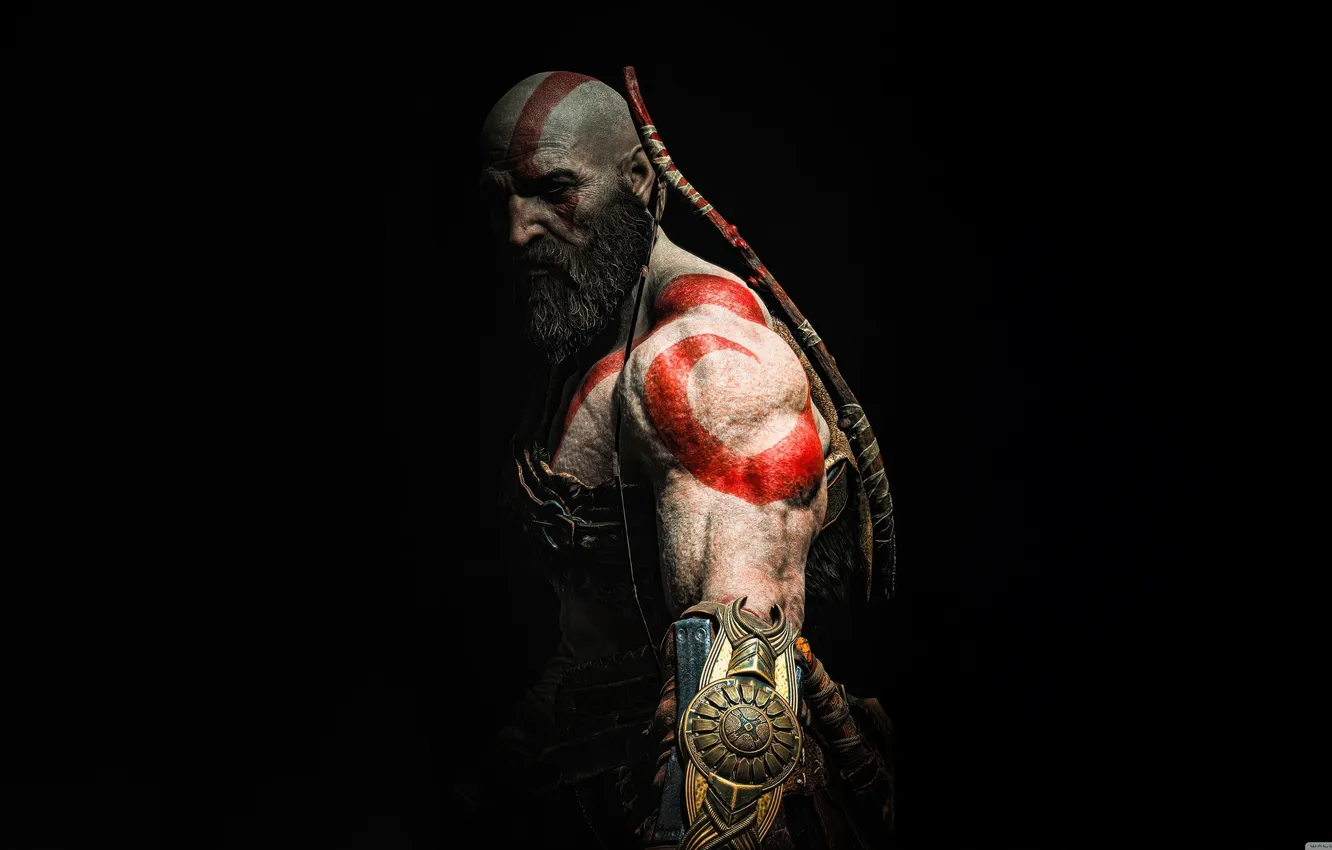 Фото обои Kratos, God of War, Spartan warrior