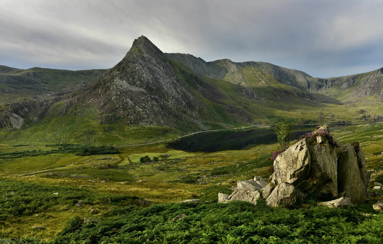 Фото обои горы, камни, скалы, Уэльс, Сноудония