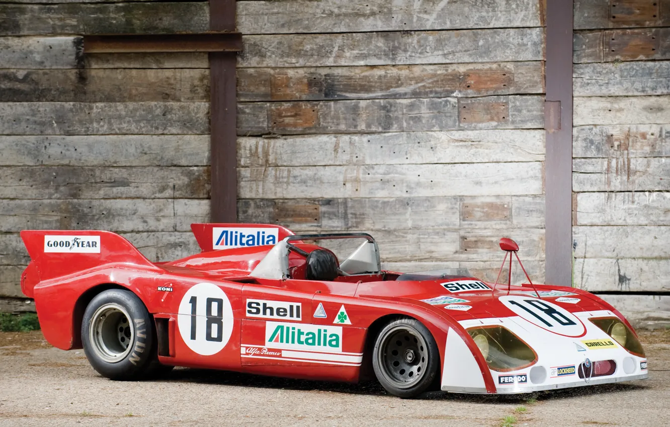 Фото обои Классика, Alfa Romeo, 1972, 1973, Tipo 33-3 TT