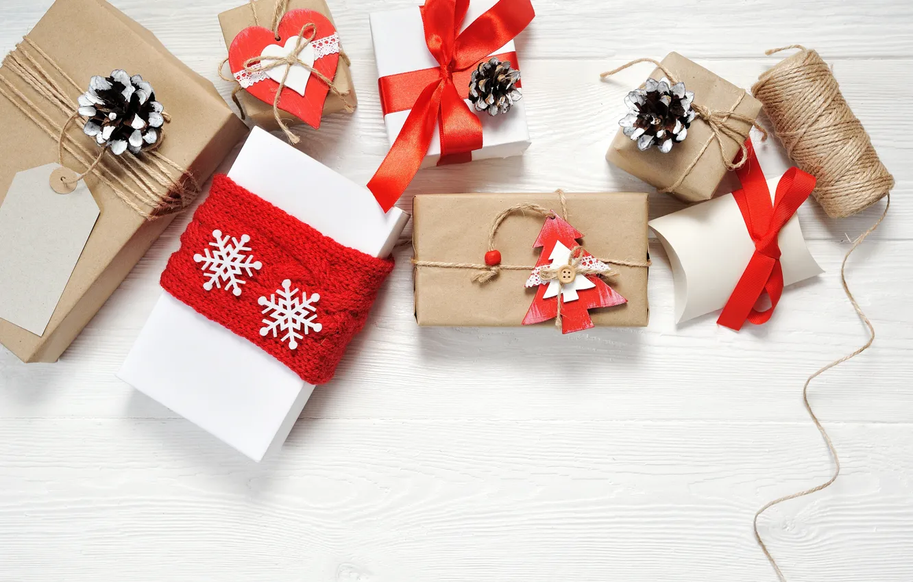 Фото обои украшения, Новый Год, Рождество, подарки, happy, Christmas, wood, New Year